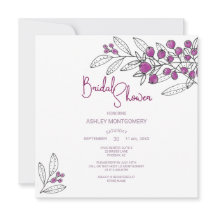 Vrijgezellenfeest minimalistische Paarse bessen bl