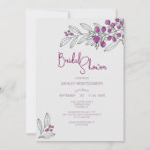 Vrijgezellenfeest minimalistische Paarse bessen bl Kaart (Voorkant)