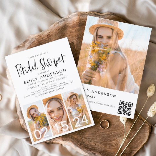 Vrijgezellenfeest Minimalistische QR-code Eenvoudi Kaart