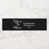 Vrijgezellenfeest, Miss naar Mrs. Waterfles Etiket (Enkel label)