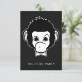 vrijgezellenfeest mister monkey kaart (Staand voorkant)