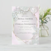 VRIJGEZELLENFEEST | Misty Pink Pearl Shimmer Kaart (Staand voorkant)