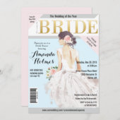 Vrijgezellenfeest Mode Magazine Uitnodiging (Voorkant / Achterkant)