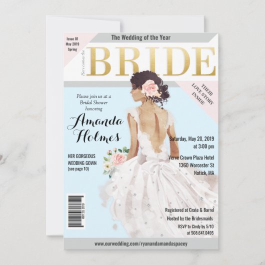 Vrijgezellenfeest Mode Magazine Uitnodiging (Voorkant)