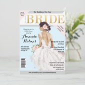 Vrijgezellenfeest Mode Magazine Uitnodiging (Staand voorkant)