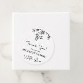 Vrijgezellenfeest, Modern Bruids, Zwart-wit Bedankjes Labels (In situ)