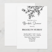 Vrijgezellenfeest, Modern Bruids, Zwart-wit Kaart (Voorkant / Achterkant)