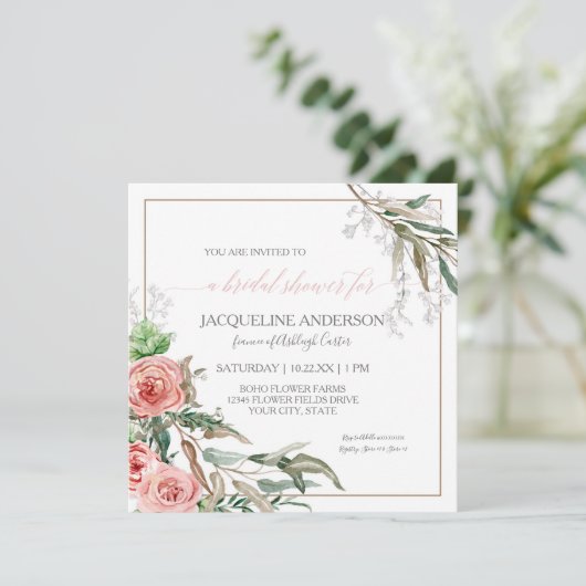Vrijgezellenfeest Modern Floral BOHO Arrows Waterv Kaart (Staand voorkant)
