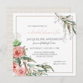 Vrijgezellenfeest Modern Floral BOHO Arrows Waterv Kaart