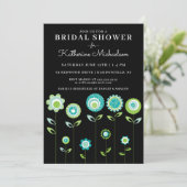 VRIJGEZELLENFEEST | Modern flower garden Invitatio Kaart (Staand voorkant)