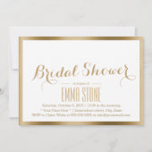 Vrijgezellenfeest Modern Gold Foil Border Elegant Kaart (Voorkant)