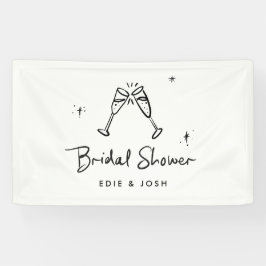 Vrijgezellenfeest modern natuurlijk elegant handge spandoek