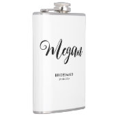 Vrijgezellenfeest Modern Script Bruidsmeisje Gift Heupfles (Rechts)