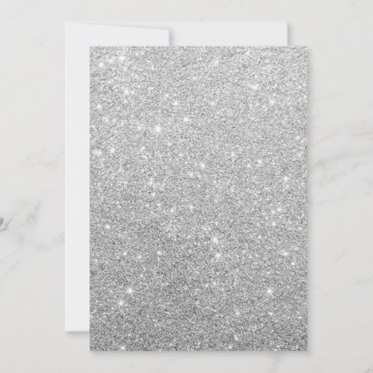 Vrijgezellenfeest Modern Silver Glitter Elegant Kaart (Achterkant)