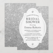 Vrijgezellenfeest Modern Silver Glitter Elegant Kaart (Voorkant / Achterkant)