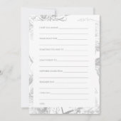 vrijgezellenfeest Modern Simple Silver Floral Kaart (Voorkant)