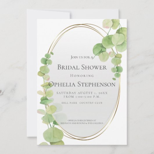 VRIJGEZELLENFEEST | Modern Springtime Eucalyptus Kaart (Voorkant)