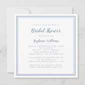 Vrijgezellenfeest Modern Square Elegant Dusty Blue Kaart (Voorkant)