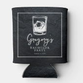 Vrijgezellenfeest modern stijlvol blikjeskoeler (Achterkant)