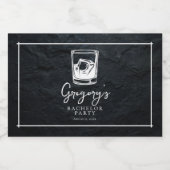 Vrijgezellenfeest modern stijlvol likeurfles etiket (Enkel label)