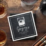 Vrijgezellenfeest modern stijlvol servet<br><div class="desc">Maak een verbluffende indruk met deze gepersonaliseerde vrijgezellenfeestservetten. Perfect voor het toevoegen van een vleugje klasse aan uw vrijgezellenfeest feesten,  deze servetten voegen een cool en stijlvol detail toe aan het decor.</div>