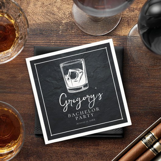 Vrijgezellenfeest modern stijlvol servet