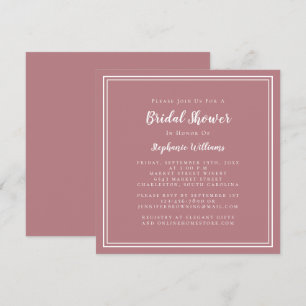 Vrijgezellenfeest Modern Vierkant Chic Stoffig Roo Kaart