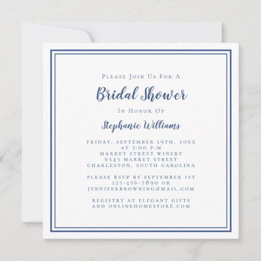 Vrijgezellenfeest Modern Vierkant Elegant Classic  Kaart (Voorkant)