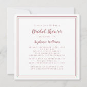 Vrijgezellenfeest Modern Vierkant Elegant Stoffig  Kaart (Voorkant)