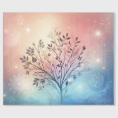 Vrijgezellenfeest Modern Wedding Tree Cadeaupapier (Vlak)