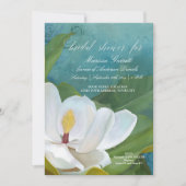 Vrijgezellenfeest Moderne Elegante Magnolia Bloeme Kaart (Voorkant)