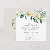 Vrijgezellenfeest Moderne ivoren Rozen Foliage Kra Kaart (Voorkant / Achterkant)