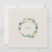 Vrijgezellenfeest Moderne ivoren Rozen Foliage Kra Kaart (Achterkant)