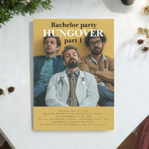Vrijgezellenfeest moderne leuke uitnodiging
