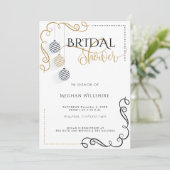 Vrijgezellenfeest | Moderne minima voor zwart en g Aankondiging (Staand voorkant)