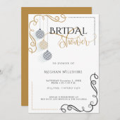 Vrijgezellenfeest | Moderne minima voor zwart en g Aankondiging (Voorkant / Achterkant)