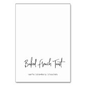 Vrijgezellenfeest Moderne Minimalistische Buffet K Kaart (Voorkant)