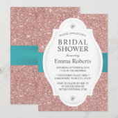 Vrijgezellenfeest Moderne Roos Gold Glitter Blauwg Kaart (Voorkant / Achterkant)