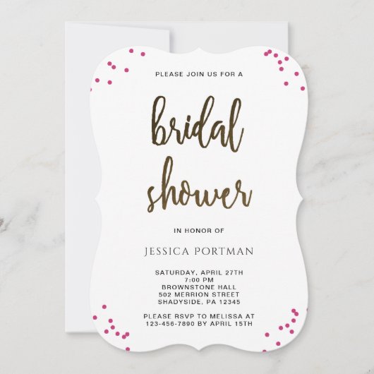 Vrijgezellenfeest Moderne roze en witte strepen Kaart (Voorkant)