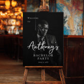 Vrijgezellenfeest moderne stijlvolle foto welkom poster