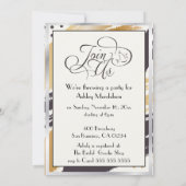 Vrijgezellenfeest | Moderne typografie van verfstr Kaart (Achterkant)