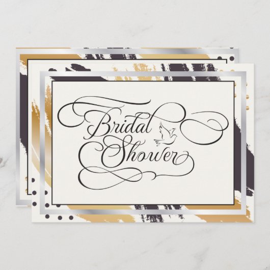 Vrijgezellenfeest | Moderne typografie van verfstr Kaart (Voorkant / Achterkant)