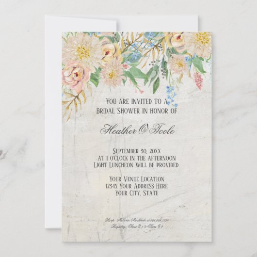 Vrijgezellenfeest Moderne Waterverf BOHO Bloemmarm Kaart (Voorkant)