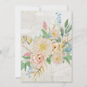 Vrijgezellenfeest Moderne Waterverf BOHO Bloemmarm Kaart (Achterkant)