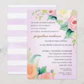 Vrijgezellenfeest Moderne Waterverf Floral Rozen Kaart (Voorkant / Achterkant)