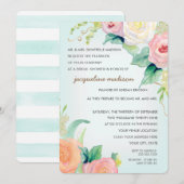 Vrijgezellenfeest Moderne Waterverf Floral Rozen Kaart (Voorkant / Achterkant)