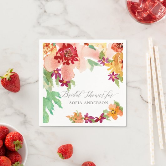 Vrijgezellenfeest Moderne Waterverf Herfst Herfstk Servetten (Insitu)