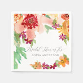 Vrijgezellenfeest Moderne Waterverf Herfst Herfstk Servetten (Voorkant)