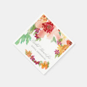 Vrijgezellenfeest Moderne Waterverf Herfst Herfstk Servetten (Hoek)