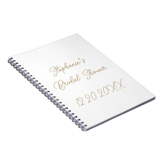 Vrijgezellenfeest Monogrammen Wedding Gold Script  Notitieboek (Rechterzijde)